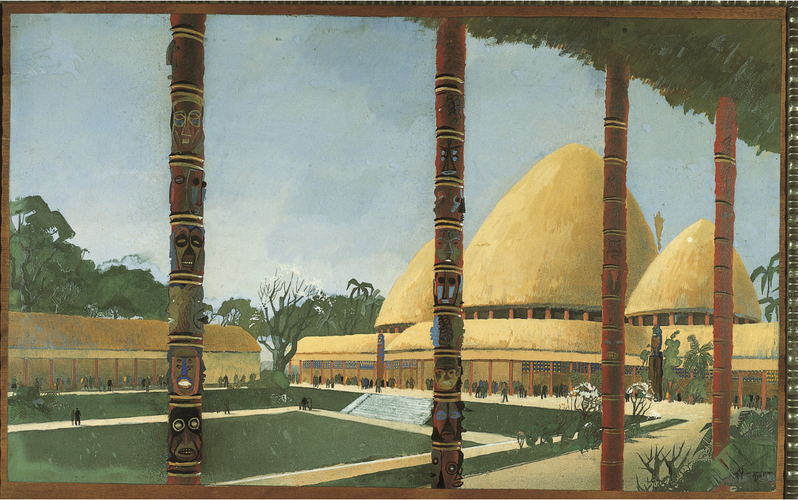 Dessin pour le projet de la section belge pour l’Exposition coloniale internationale de Paris de 1931© CIVA, Brussels , 1931