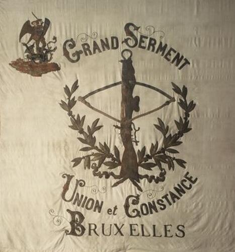 Drapeau Union & Constance© Grand Serment Royal et de Saint-Georges des Arbalétriers de Bruxelles