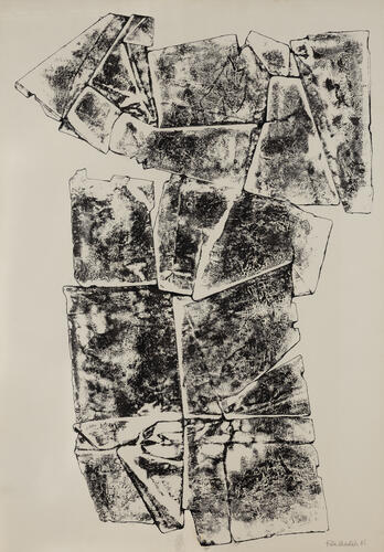 Félix Roulin, Sans titre, 1965, 100 x 70 cm, ULB-C-AMC-0141© Collection d'art moderne et contemporain de l'ULB, photo A. Mattijs
