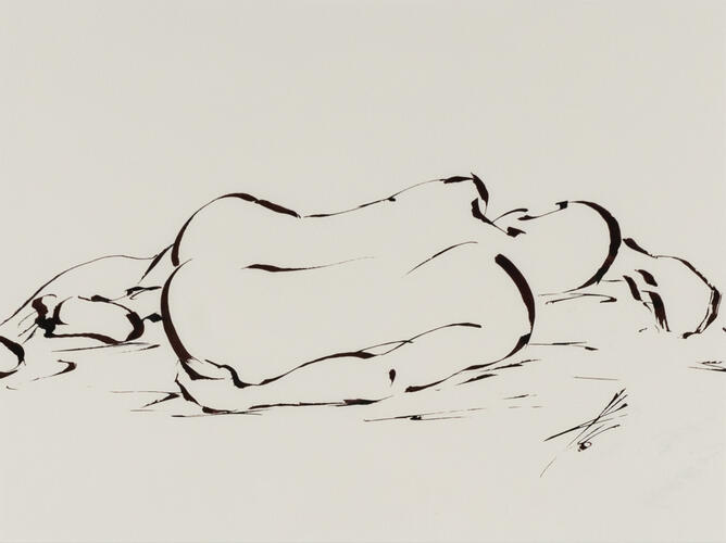 Christian Conrady, Série de nus #4, 2018, 52,5 x 42,5 cm, ULB-C-AMC-0331© Collection d'art moderne et contemporain de l'ULB, photo A. Mattijs