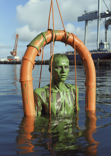 Maedeh Norouzi, série PIPELINE DREAMS, 2025, tirage photographique (IA), 50 x 70 cm, ULB-C-AMC-0375&copy; Collection d'art moderne et contemporain de l'ULB, photo Maedeh Norouzi