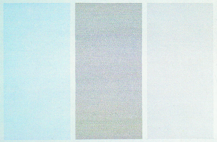 Jack Keguenne, De reiziger en zijn schaduw 1, 1987, 70 x 100 cm, ULB-C-AMC-0100© Collectie moderne en hedendaagse kunst ULB
