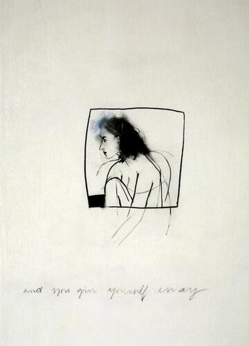 Sylvie Cannone, And you give yourself away, 1987, 46 x 33 cm, ULB-C-AMC-0024© Collectie moderne en hedendaagse kunst ULB