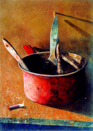 Frédéric Dufoor, Pot Rouge, s.d., 165 x 118 cm, ULB-C-AMC-0271© Collection d'art moderne et contemporain de l'ULB