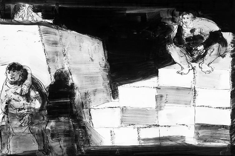 Edmond Dubrunfaut, La rentrée de la moisson, 61 x 85,5 cm, ULB-C-AMC-0227© Collection d'art moderne et contemporain de l'ULB