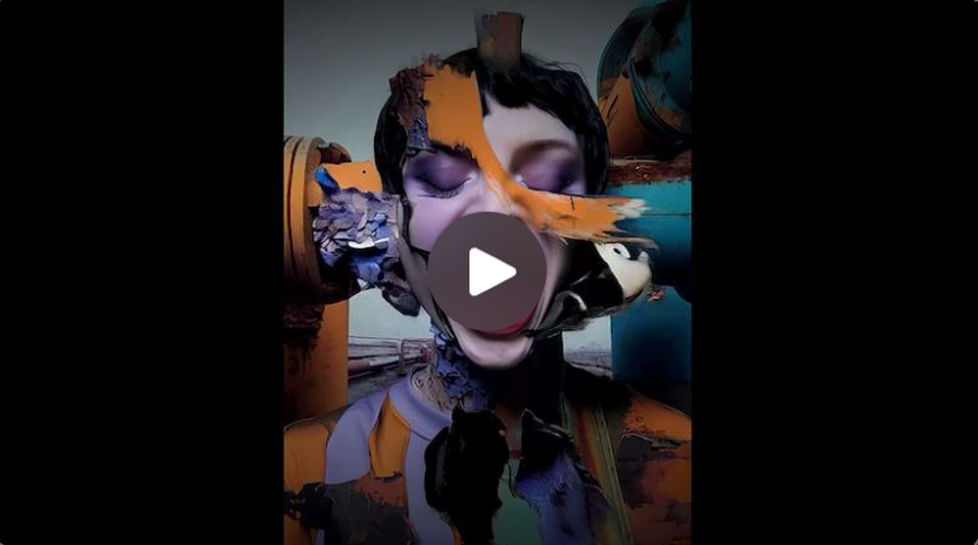 Maedeh Norouzi, EXOPORTLINE, 2025, gezamenlijk AI-werk (mp4-video), 1' 13