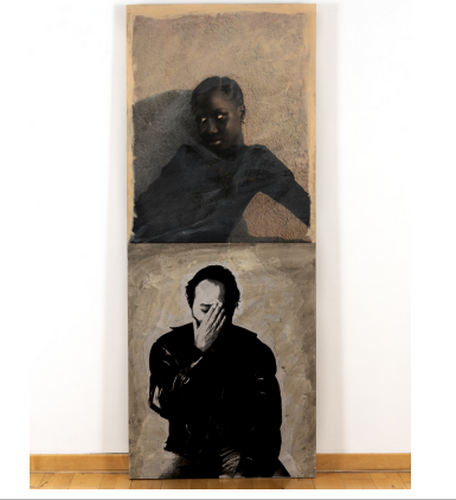 Paul Parker, Verminking, 1999, acryl op doek, 81 x 203 cm, ULB-C-AMC-0190© Collectie van moderne en hedendaagse kunst ULB