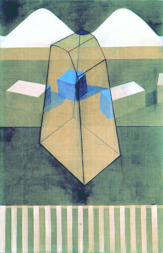 Catherine Warmoes, De geheimzinnige ster, 1997, 170 x 110 cm, ULB-C-AMC-0321© Collectie moderne en hedendaagse kunst ULB