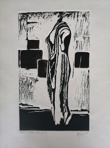 Inconnu, Théâtre d'ombres I, s.d., 43,9 x 32,7 cm, ULB-C-AMC-0349© Collection d'art moderne et contemporain de l'ULB, 2025