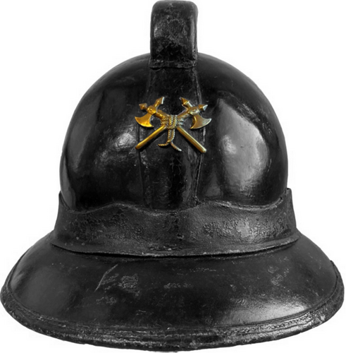 Lederen helm van Brandweer Stad Brussel