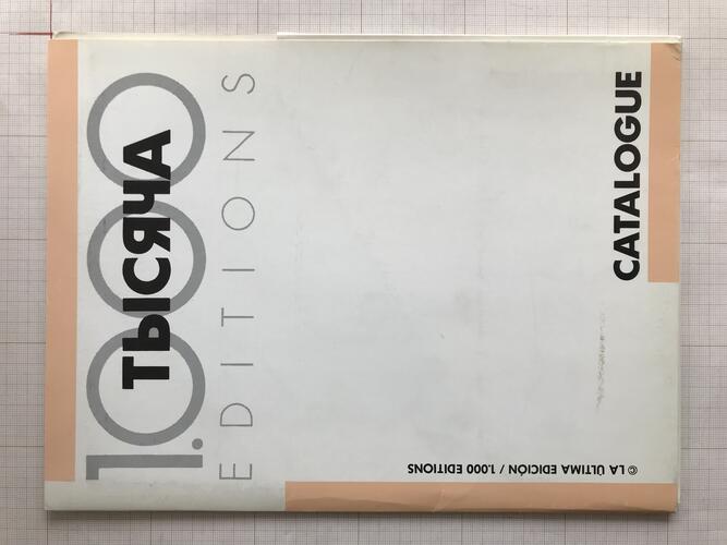 Catalogue 1000 éditions© 1000 éditions