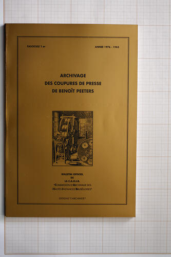 C.A.H.I.B - Folder 1e - Benoît Peeters© Philippe Blampain , 1992