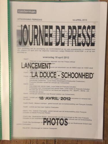 Journée de presse - Lancement “La Douce - Schooneid”© François Schuiten, 2012