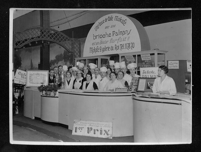 Le stand de la boulangerier Palmans au Salon de l'Alimentation de 1933.© MoMuse 2024