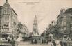 La place des Bienfaiteurs et son monument, carte postale©  Archives communales de Schaerbeek (Fonds iconographique, FG.A.CP.054)