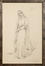 Dessin de Leopold Survage pour une robe de mariée de la maison de couture Hirsch, signé, dédicacé à Robert Hirsch, Bruxelles, 1934. <br>