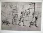 Moreh: Gravure à la pointe sèche, intitulée « Procession with a Squirrel »; 13/22, 1967<br>