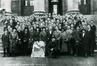 Photographie noir et blanc du 1er congrès juif mondial des étudiants Juifs à Anvers en 1924. <br>