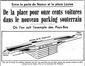 Le Soir, 20 octobre 1968, plan du parking souterrain© KBR