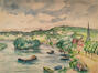 Sans titre - Berges d'un village<br>