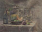 Nature morte aux fruits, champagne et café<br>
