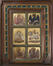 porte du tabernacle avec symboles évangélistes, agneau crucifère - vexillifère, pélican nourrissant ses petits© KIK-IRPA, Brussels (Belgium), cliché X051043, 2012