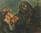 Nature morte avec vase, bougie et crâne<br>Schott, Philippe