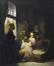 Scène d'intérieur avec femme à l'enfant entourée de trois personnages<br>Wappers, Gustave
