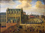La Place des Bailles devant le Palais des Ducs de Brabant au Coudenberg<br>Monogrammiste GVA,