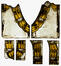 Zes fragmenten van een halsketting met Gulden Vlies<br>