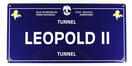 Plaque d'identification du tunnel Léopold II<br>