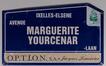Plaque de l'avenue Marguerite Yourcenar<br>