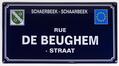 Plaque de la rue de Beughem<br>