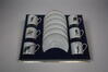 Six tasses à café Les Porcelaines de Baudour Mons dans une boîte