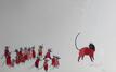Illustration originale - Souris chassant un chat