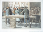 Scènes uit het leven in Sint-Joost tijdens de oorlog van 1914-1918: brood uitdelen in de tekenschool