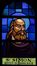 Glas-in-loodraam van de Communie van de Apostelen: H. Simon<br>
