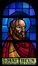 Glas-in-loodraam van de Communie van de Apostelen: H. Mattheus de Evangelist<br>

