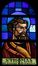 Vitrail de la Communion des Apôtres : saint Thomas<br>

