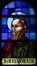 Glas-in-loodraam van de Communie van de Apostelen: H. Judas Taddeüs
