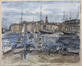 Rodolphe Strebelle, Saint-Tropez, aquarelle sur papier, 1949.
