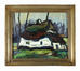 André Paternot, Masure à Forest, huile sur panneau de bois, s.d.<br>
