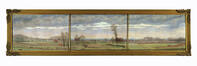 Edouard Voets, Hiver, [triptyque], huile sur toile, 1921.<br>