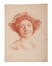 Pierre Abattucci, sans titre (Portrait en buste d'une jeune femme), sanguine, s.d. <br>