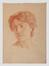 Pierre Abattucci, zonder titel (Busteportret van een jonge vrouw), sanguine, s.d.<br>