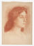 Pierre Abattucci, sans titre (Portrait en buste d'une jeune femme), sanguine et crayon, s.d. 