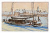 Fred Hansen-Werup, Barques sous la neige, pastel sur papier, s.d. [1910].<br>