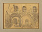 Sander Pierron, Souvenirs de reportage (croquis) : Les démolitions de la rue de Rollebeek, crayon sur papier, 1898.<br>