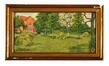 Sander Pierron, Le verger de la Cassine - les foins, huile sur panneau de bois, s.d.<br>