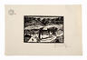 Elisabeth Ivanovsky, Le hameau montagnard, gravure sur bois, s.d.<br>